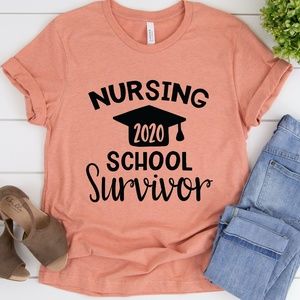Nursing School Survivor 2020 Graduate Unsex Shirt